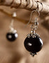Single Bead Earring (Black)
