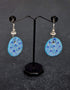 Round Pendant Earrings (Turquoise & Blue)
