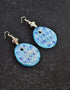 Round Pendant Earrings (Turquoise & Blue)