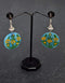 Round Pendant Earrings (Turquoise)