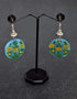 Round Pendant Earrings (Turquoise)