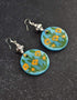 Round Pendant Earrings (Turquoise)