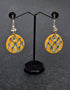 Round Pendant Earrings (Yellow & Blue)