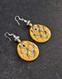 Round Pendant Earrings (Yellow & Blue)