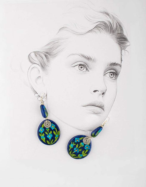 Oval Pendant Earrings