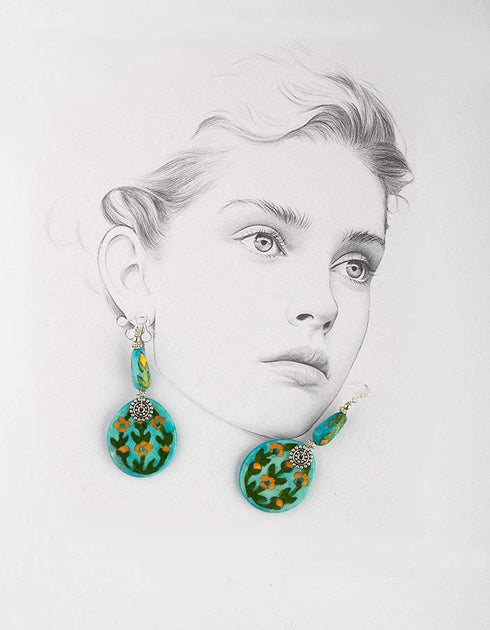 Oval Pendant Earrings