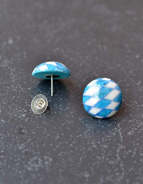 Blue Pottery studs