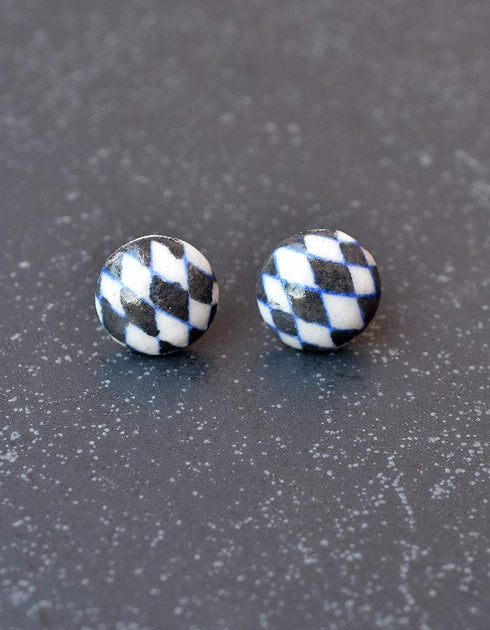 Blue Pottery studs