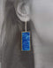 Rectangular Blue Pottery Earrings