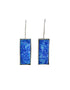 Rectangular Blue Pottery Earrings