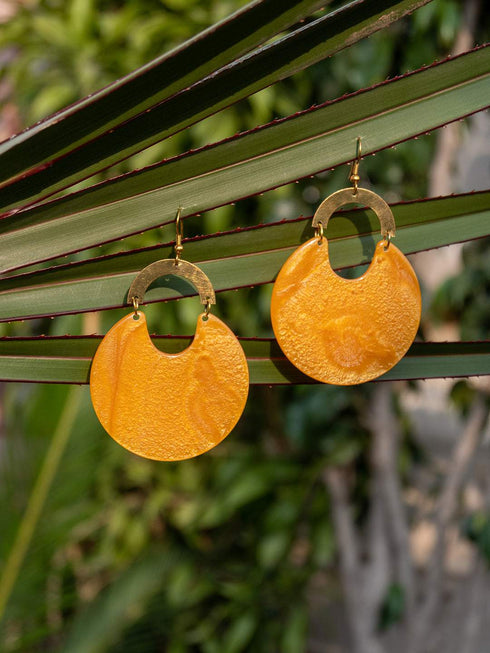 Round Plastic Fashion Earrings