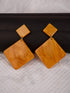 Orange Square Plastic Fashion Earrings
