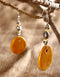 Oval Pendant Earring (Yellow)