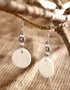 Oval Pendant earrings (White)