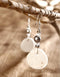 Oval Pendant earrings (White)