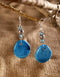 Oval Pendant earrings (Turquoise)