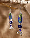Drop Bead With Ghungroo Earrings (Blue)