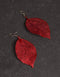 Red Leaf Metal Fashion Earring