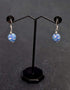 Single Blue Pottery Bead Earrings