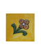 Flower design on Yellow Base embossed tile