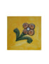 Flower design on Yellow Base embossed tile