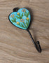 Blue Pottery Iron Wall Hook