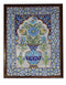 Blue Pottery 35 Tiles Wall Pannel With wooden Frame Hand Painted