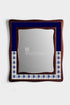 White and Blue Tile Wall Hanging Mirror 22X26 inch