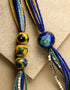 Blue Pottery Bead Trendy Necklace