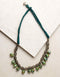 Single Blue Pottery Bead Chokor Necklace (Green)