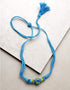 Blue Pottery One Bead Necklace( Turquiose)