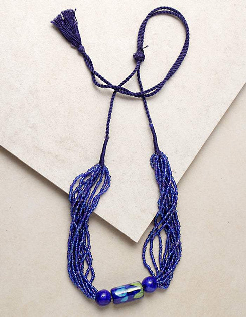 Japani Poth Short Necklace (Blue)