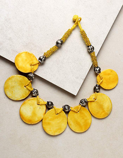 7 Pendent Necklace (Yellow)