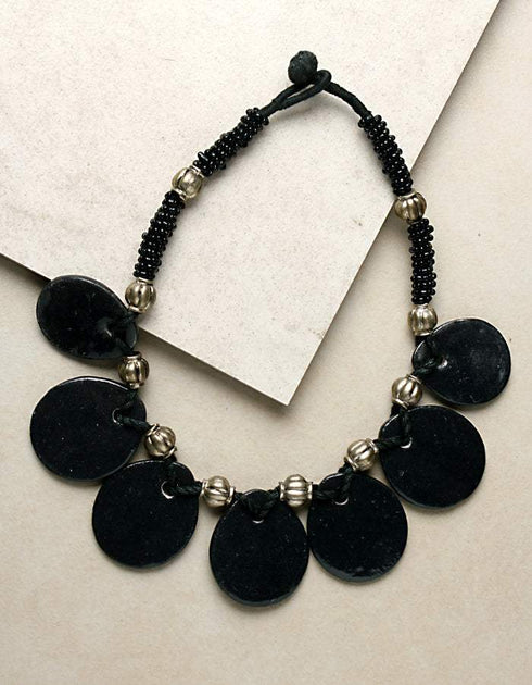 7 Pendent Necklace (Black)