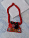 Blue Pottery Gucha Necklace (Red)