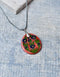 Neerja Blue Pottery Oval Pendant Necklace with Chain