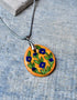 Neerja Blue Pottery Oval Pendant Necklace with Chain