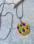 Neerja Blue Pottery Oval Pendant Necklace with Chain