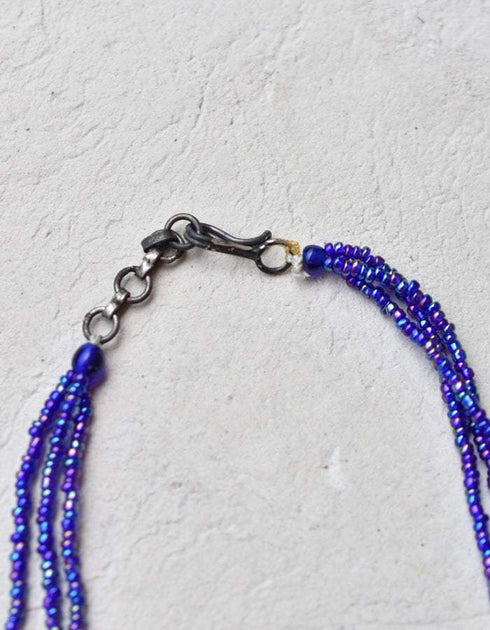 Long Necklace Japani Poth 3 Bead (Blue)