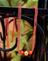Long Necklace Japani Poth 3 Bead (Red)