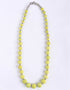 Blue Pottery Full Bead Necklace (Lime Green)