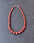 Blue Pottery Full Bead Necklace (Red)
