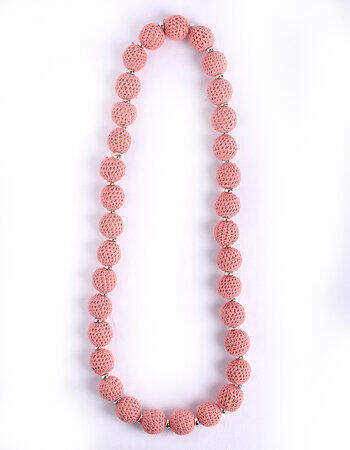 Crochet Necklace Pink