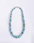 B P Bead Crochet Necklace (Turq)