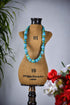B P Bead Crochet Necklace (Turq)