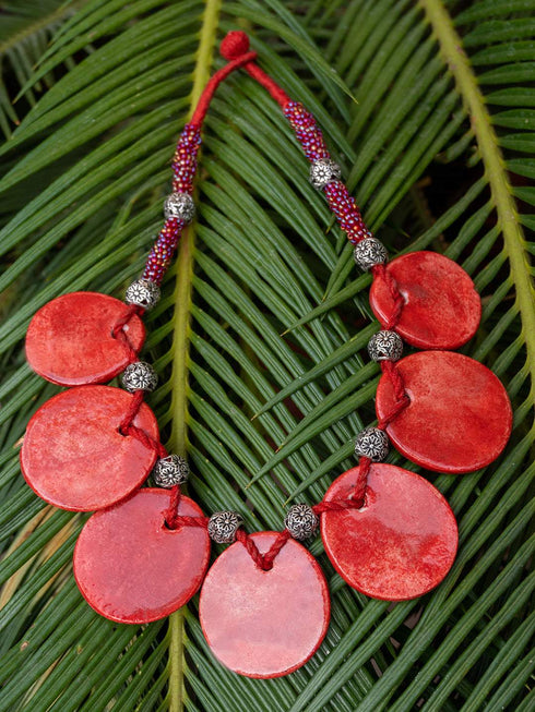 7 Pendant Necklace (Red)