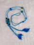 Blue Pottery Bead Necklace (Turq)