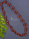 Handmade Glass Bead Necklace - Red