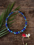 Blue Pottery Bead Choker Necklace ( Blue)