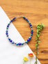 Blue Pottery Bead Choker Necklace ( Blue)